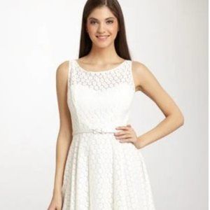 Evan Picone off white lace dress